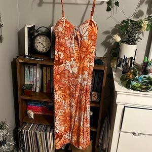 Pink and Orange Floral Sundress